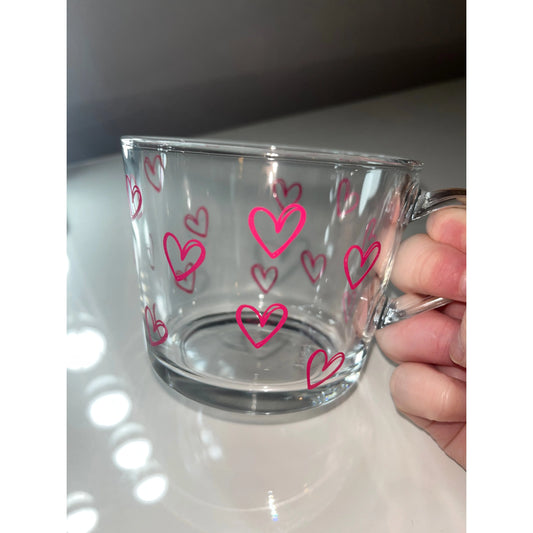 Heart 36cl Glass Mug