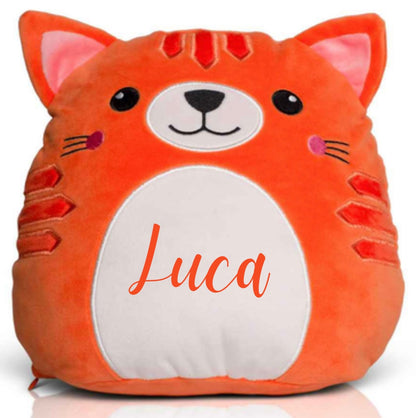 Personalised Squishmallow Squidgy Ginger Cat Soft Toy