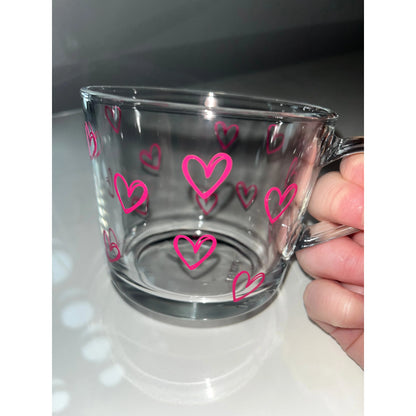 Heart 36cl Glass Mug