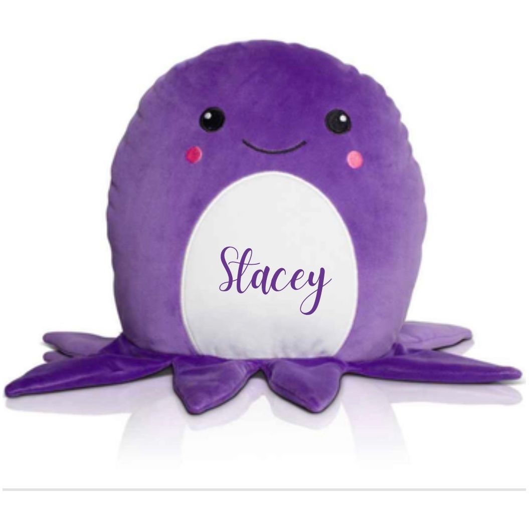 Personalised Squishmallow Squidgy Purple Octopus soft Toy