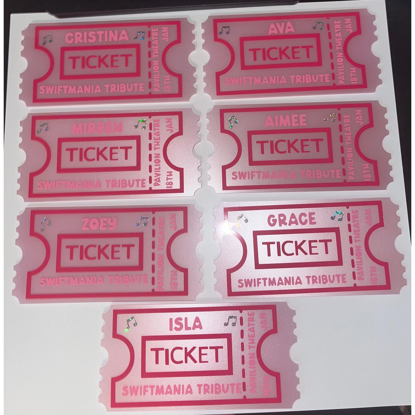 Personalised Acrylic Gift Ticket