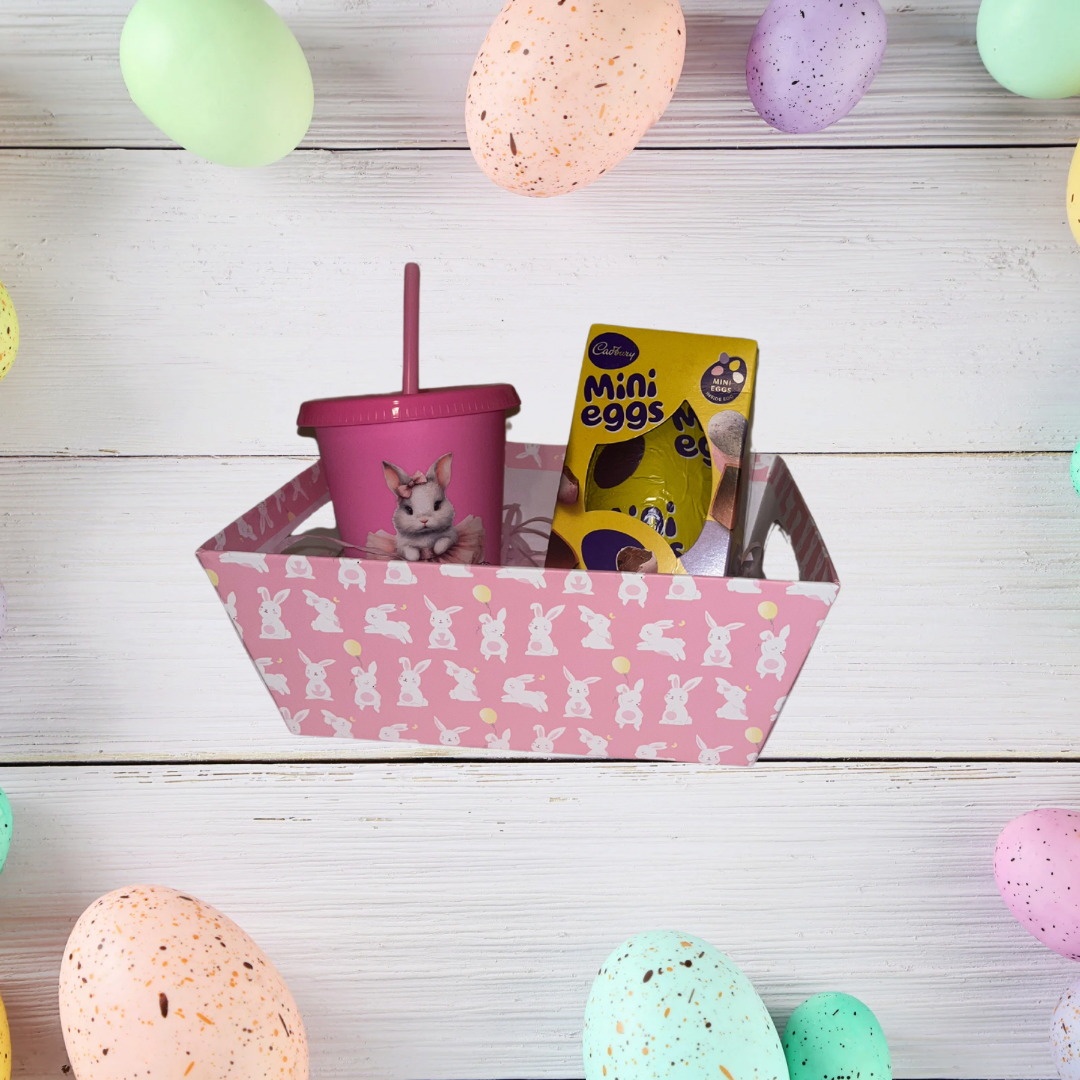 Personalised small filled Easter basket