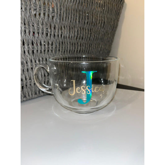 Name and Initial Glass Mug