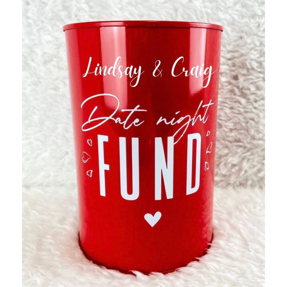 Valentines Date Night Fund Money Tin