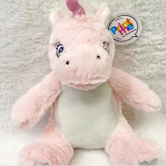 Personalised Pink Unicorn Soft Toy