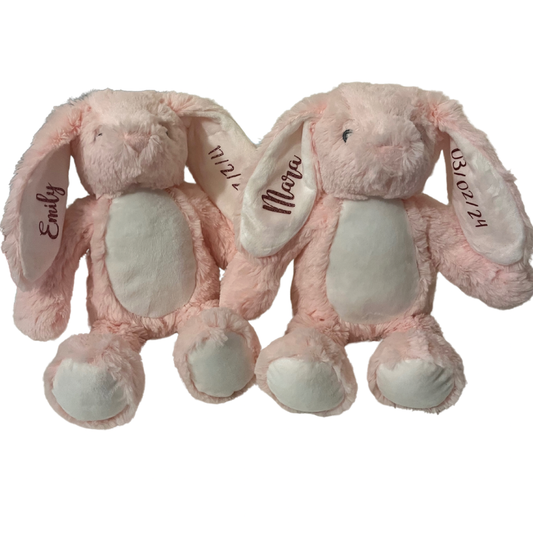 Personalised Bunny Soft Toy New Baby/Flower girl/Paige Boy/Easter Gift