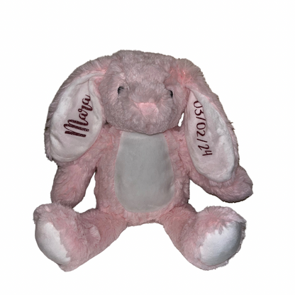 Personalised Bunny Soft Toy New Baby/Flower girl/Paige Boy/Easter Gift