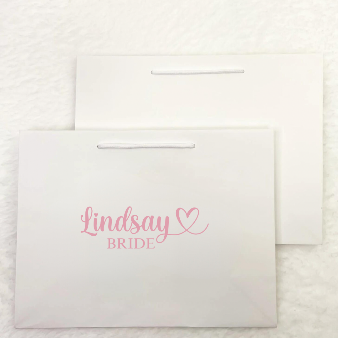 Personalised Large White Gift Bag