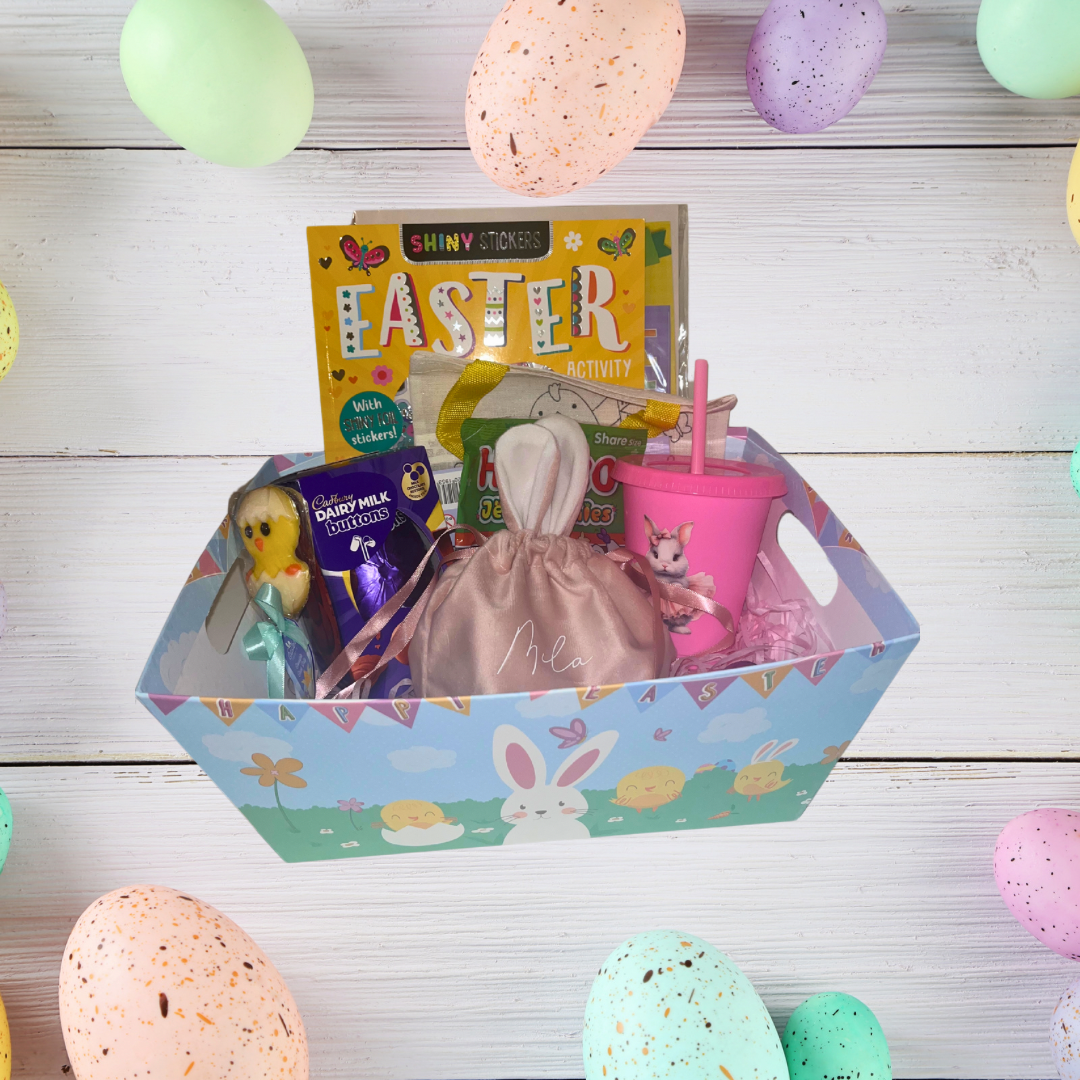 Personalised large filled Easter basket