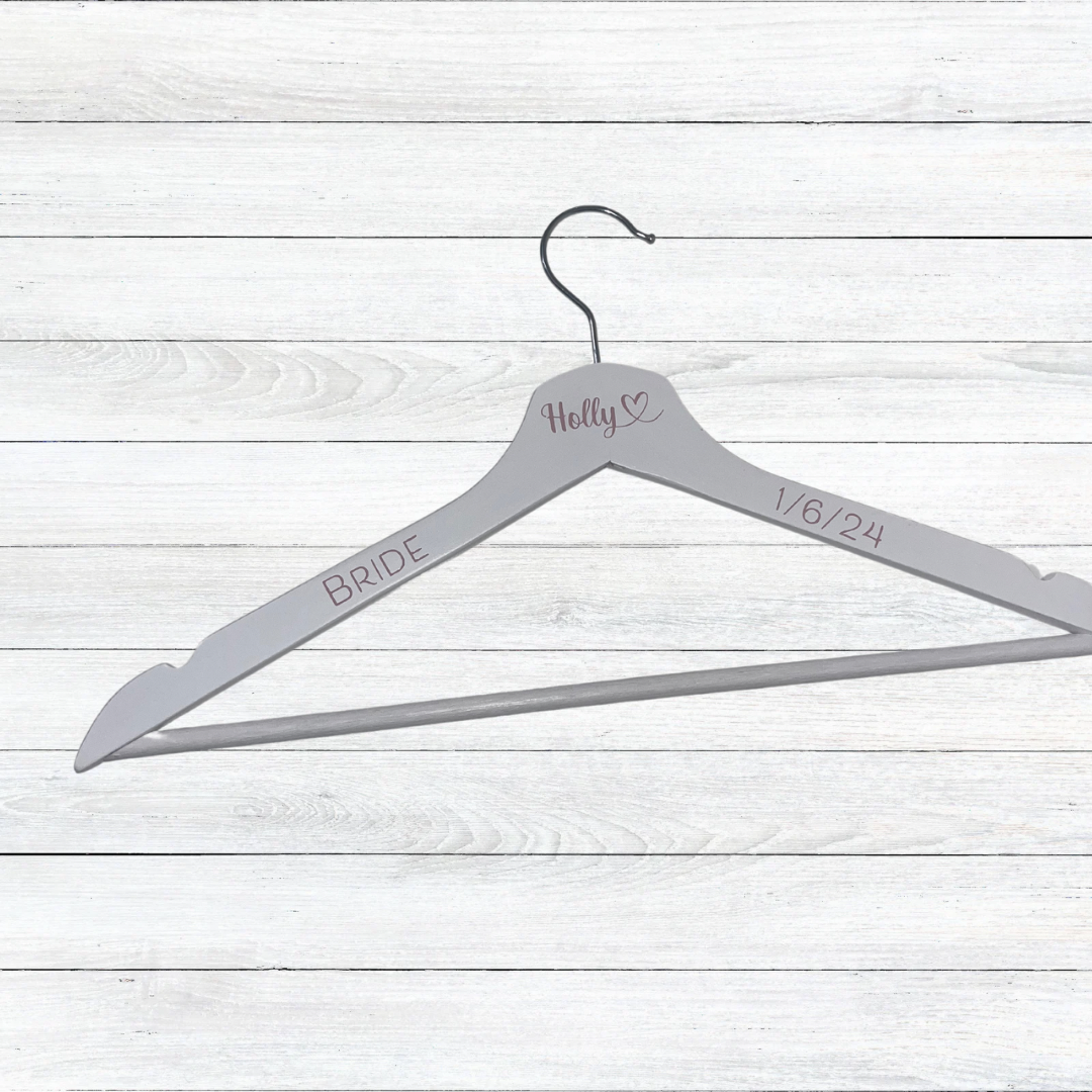 Personalised White Wooden Hanger