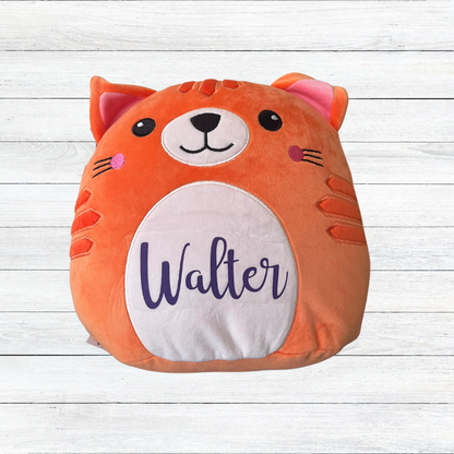 Personalised Squishmallow Squidgy Ginger Cat Soft Toy